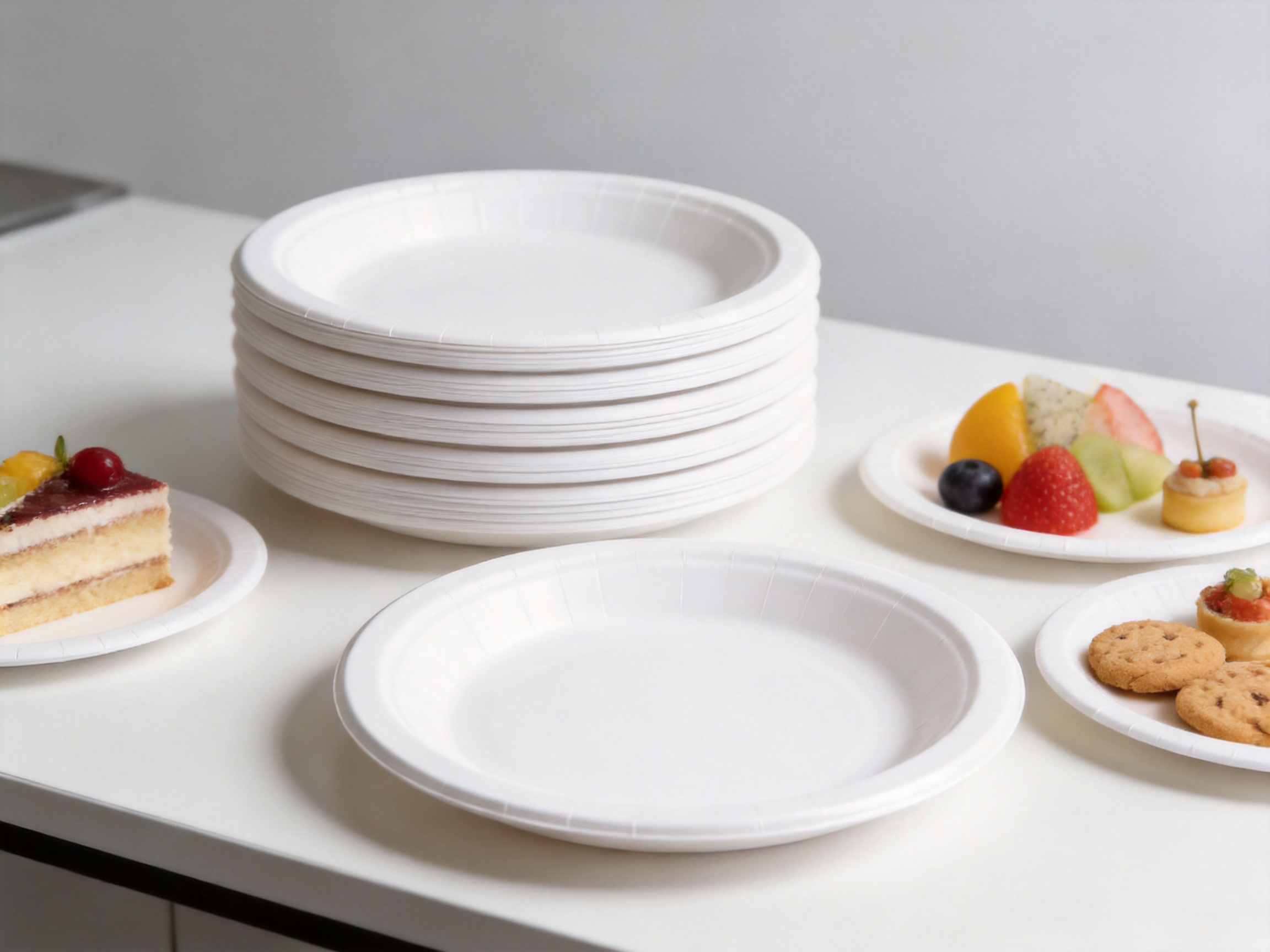 8-Inch Smooth-Edge Disposable Party Plate for Reliable Food Service Packaging